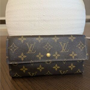 Louis Vuitton Brown Monogram Long Wallet